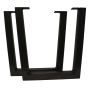 15''H V-Shaped Welded Steel Table Leg Set, Black