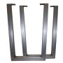 20''H V-Shaped Welded Steel Table Leg Set, Unfinished