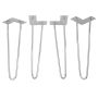 16'' I-Semble Hairpin Table Legs, 4-Pack, Chrome