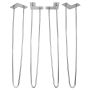 28'' I-Semble Hairpin Table Legs, 4-Pack, Chrome