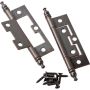 Statuary Bronze Finial Hinge, (A) 11/16"  x (B) 7/8" x (C) 2-1/2", Pair