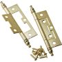Brass Plated Finial Hinge, (A) 11/16" x  (B) 7/8" x  (C) 2-1/2" , Pair