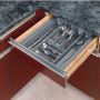 17-1/2" Wide Cutlery Tray, Metallic Silver (GCT-3S-52)