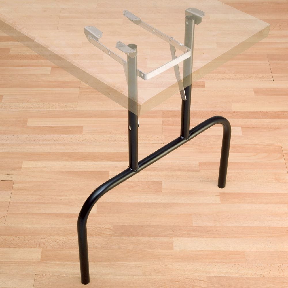 2-Pack Waddell Folding Banquet Table Leg Metal Powder Coated Black 