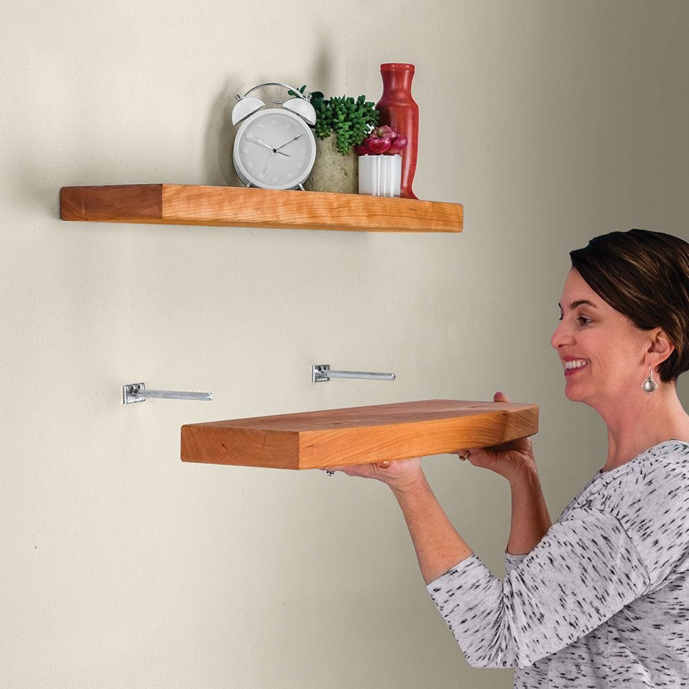 10 x Blind Wall Shelf Support Floating Concealed Hidden Shelf Metal Bracket 