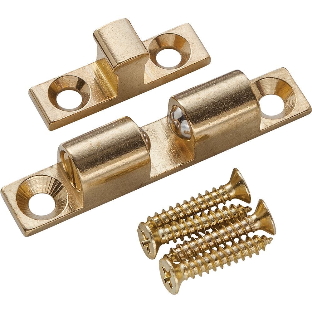 Roller Ball Solid Brass  Catch And Keeper Body 9Mm Including Screws Packet 2 