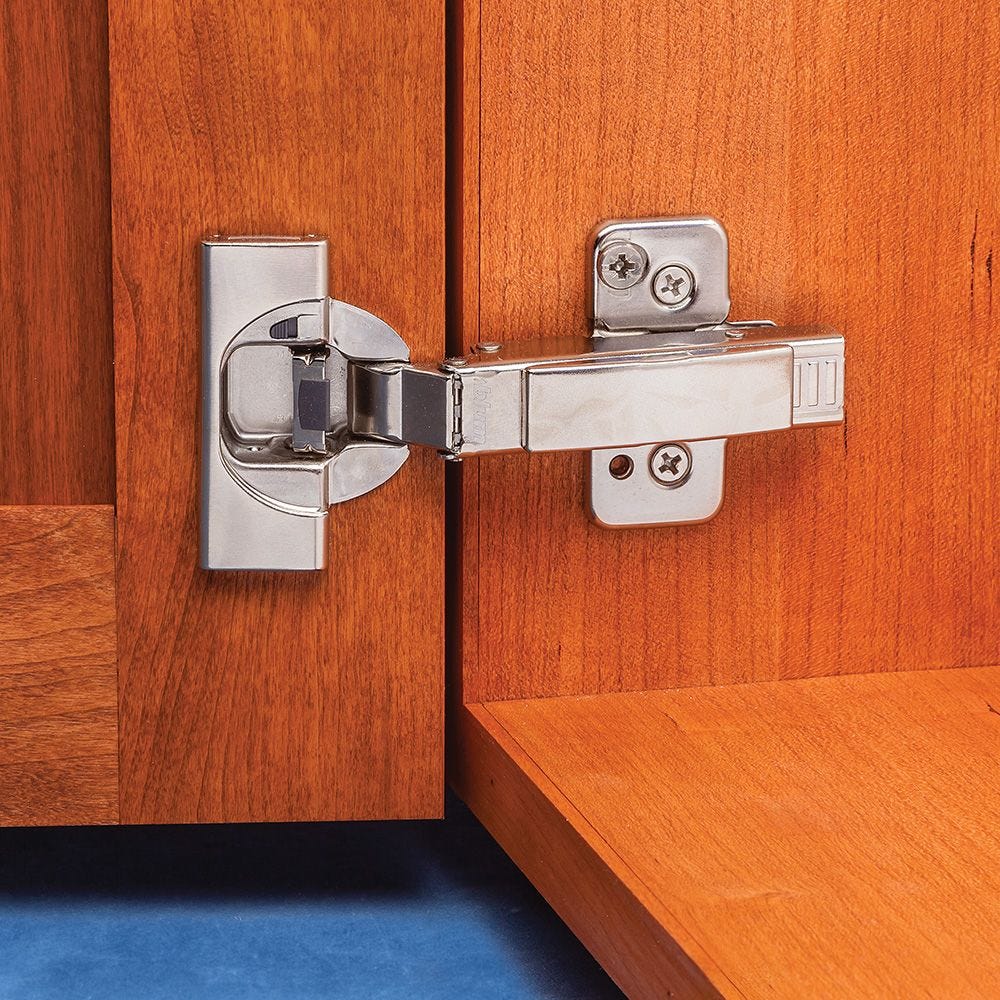 Pack of 20 Nickel Finish Blum 973A0500.01x20 973A Blumotion Straight Arm Full Overlay Hinge for Doors 