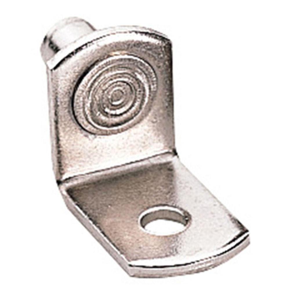 12 Pc 1/4" L-Shaped Shelf Support Peg Pin Bracket Polished Brass 