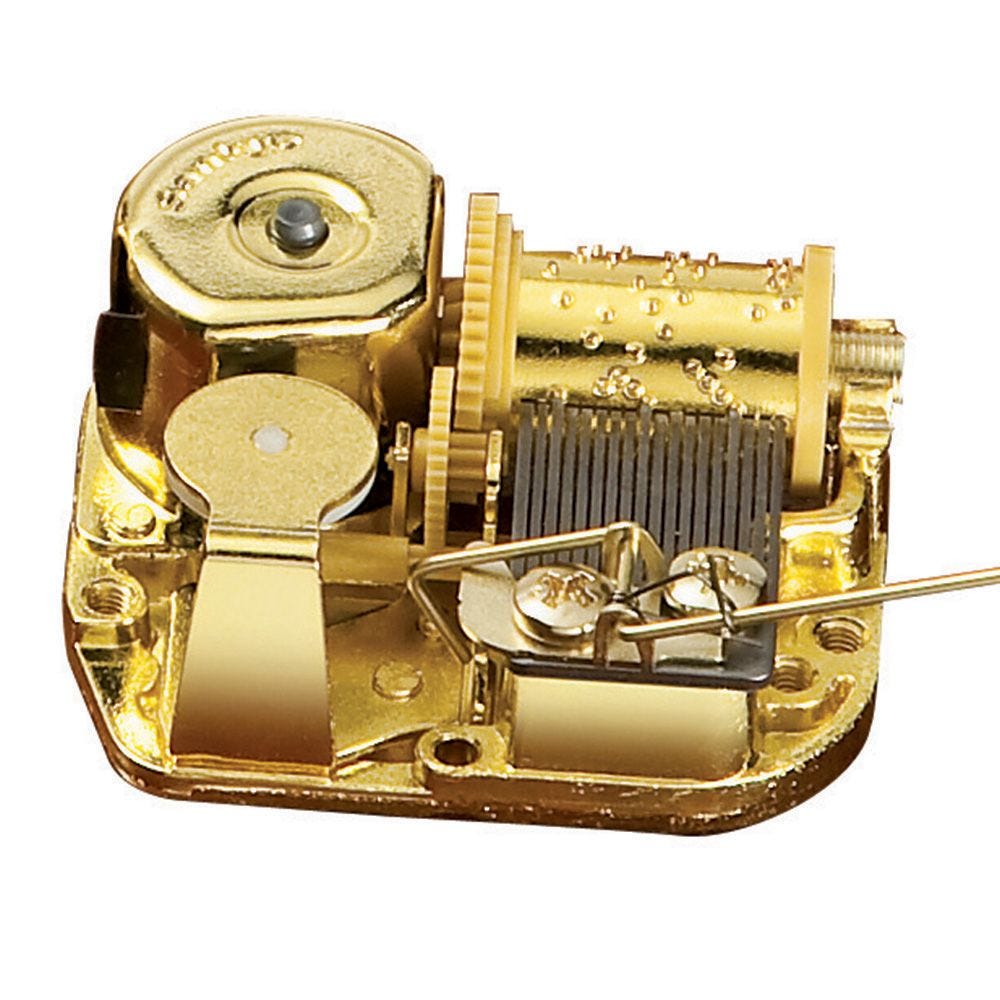 Play "Greensleeves" Golden Plated Sankyo Musical Movement for DIY Music Boxes