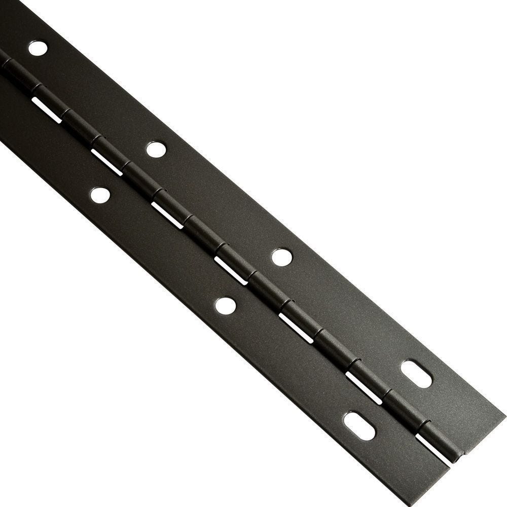 Piano Hinge/Continuous Hinge Sun Gold Powder Coated 24-3/8" Long Staggered Holes 