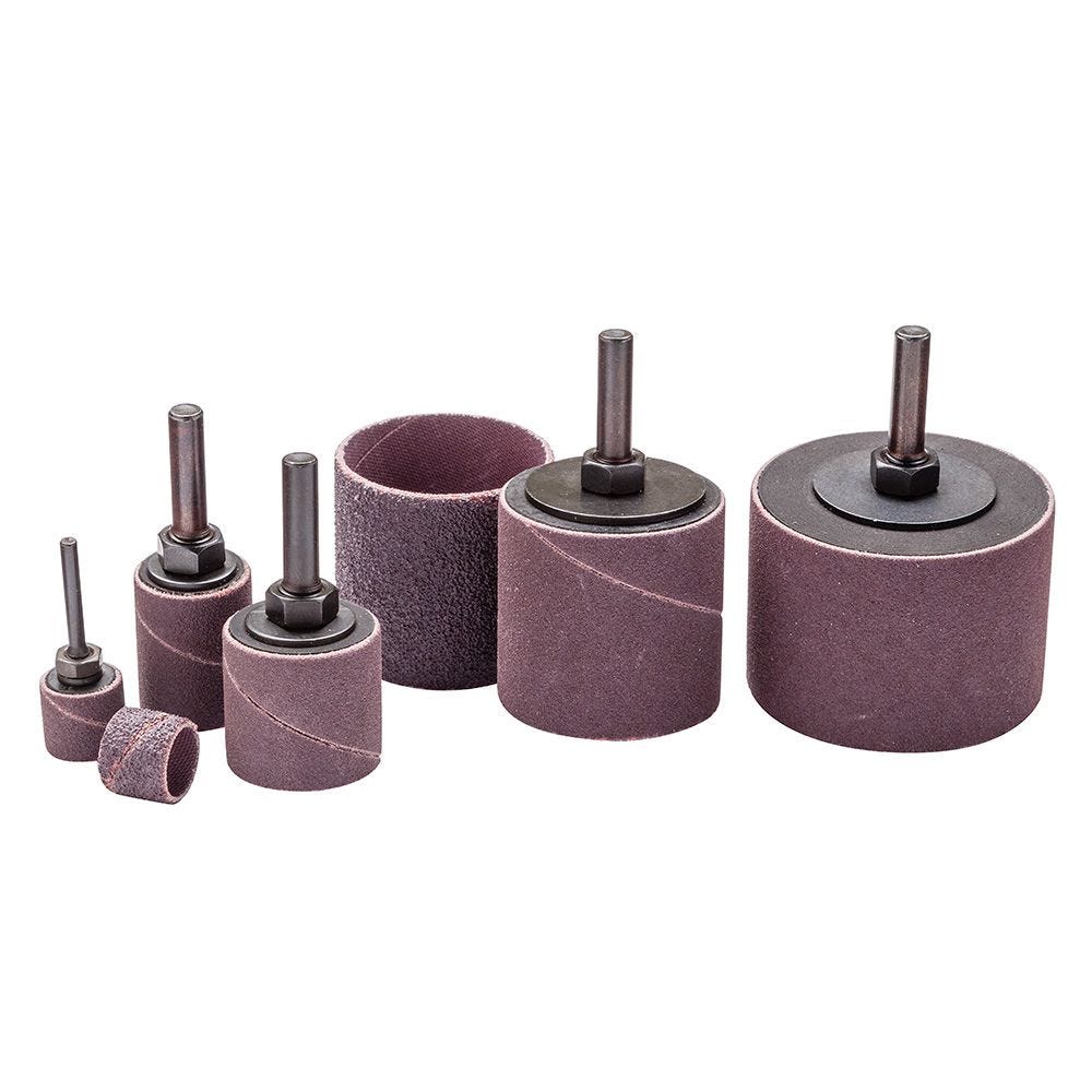25pc Sanding Round Drum Set For WoodWorking Drill Press Sander Sleeves Tool