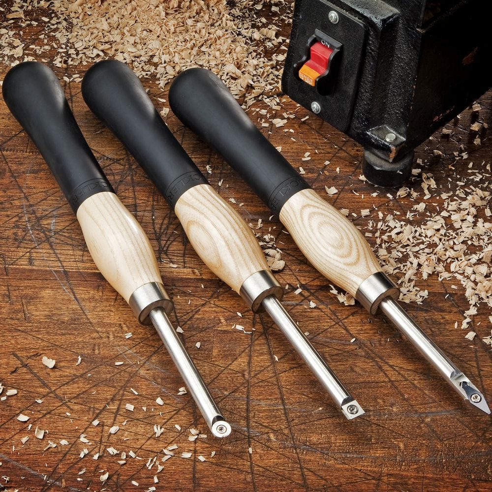 3 Piece Carbide Woodturning Tools Large Wood Lathe Tools 3, Three Tool set
