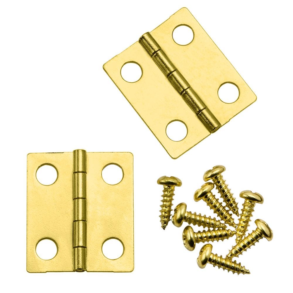 Screw Doors Jewelry Box Hinges Fixed 1"1.5"2"2.5"3" Antique Brass Butt Hinges 