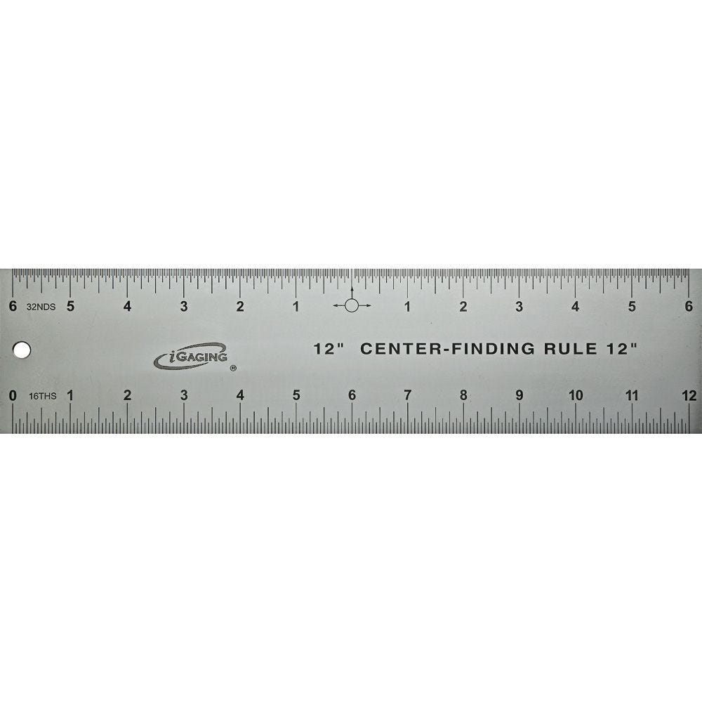 iGaging 12" Center Finding Rule Bevel Angle Gauge Carpenter Woodworking 