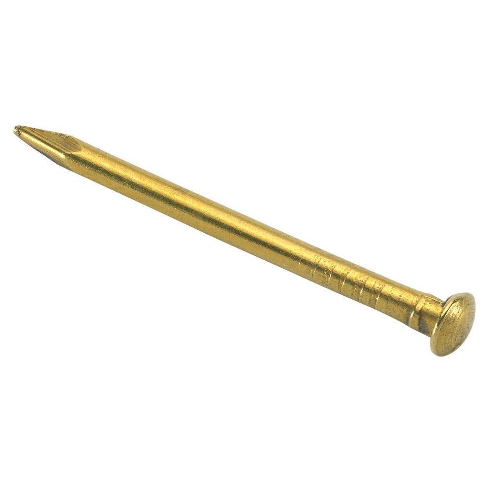 5/8” SOLID BRASS BRADS 100 NAILS round head 18 gauge Escutcheon pins USA made! 