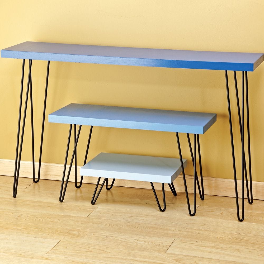 Hairpin legs 3/8  12" set of four Coffee table legs Restoration Hardware DIY 