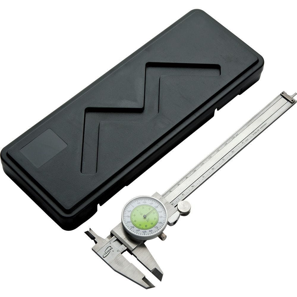 iGaging Fractional Dial Caliper 6" Inside Outside Depth Gauge Reads 0.01-1/64" 