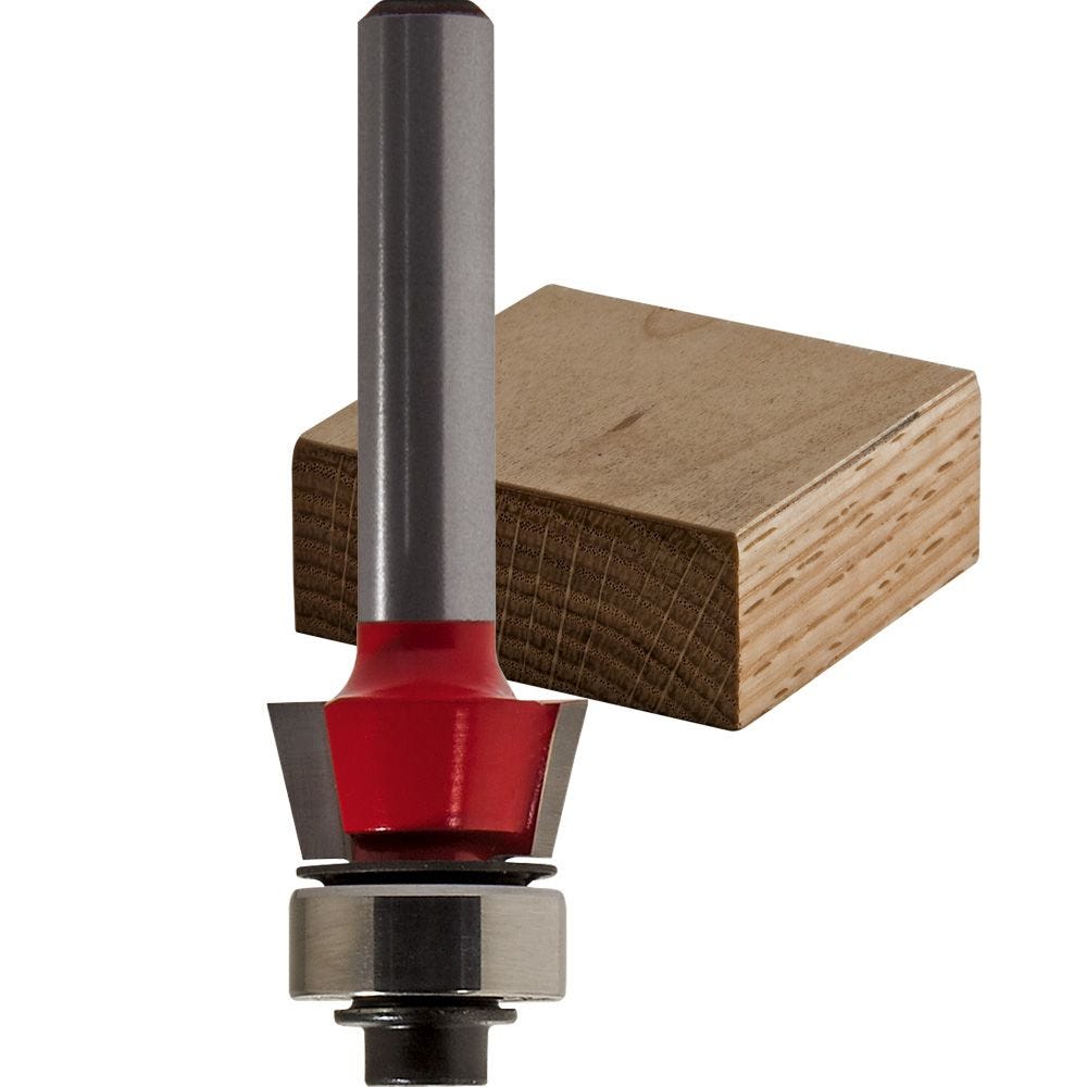 April Gifts High Toughness Impact Resistance Smooth Cutting Trim Bit Accurate Positioning Router Bit 812.763.5mm Fiberboard Cabinets Cutting for Solid Wood 
