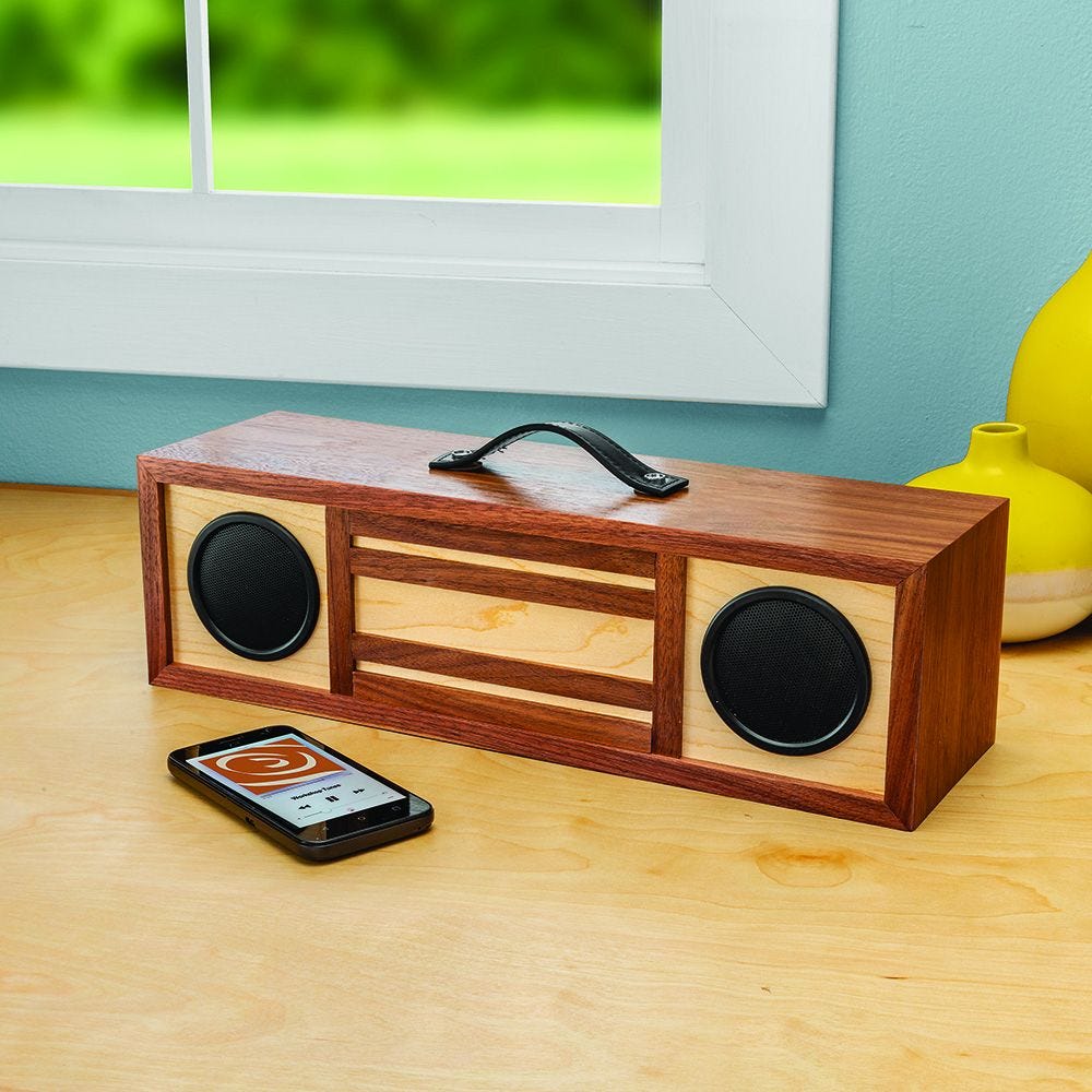 Rockler Stereo Wireless Speaker Kit With 2 Speakers And Playback Volume Controls