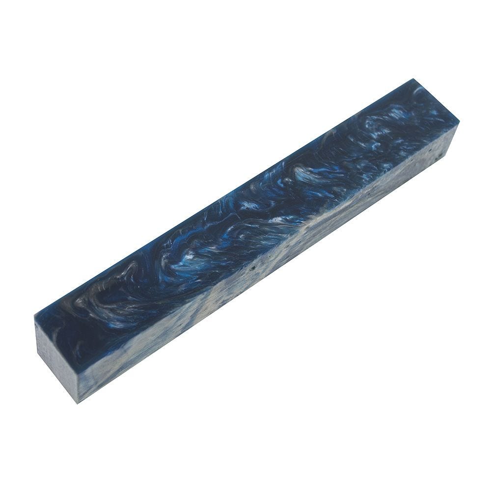 E-Vap 1 pc Blue Ripples Acrylic  Pen Blank 3/4" x 5" 