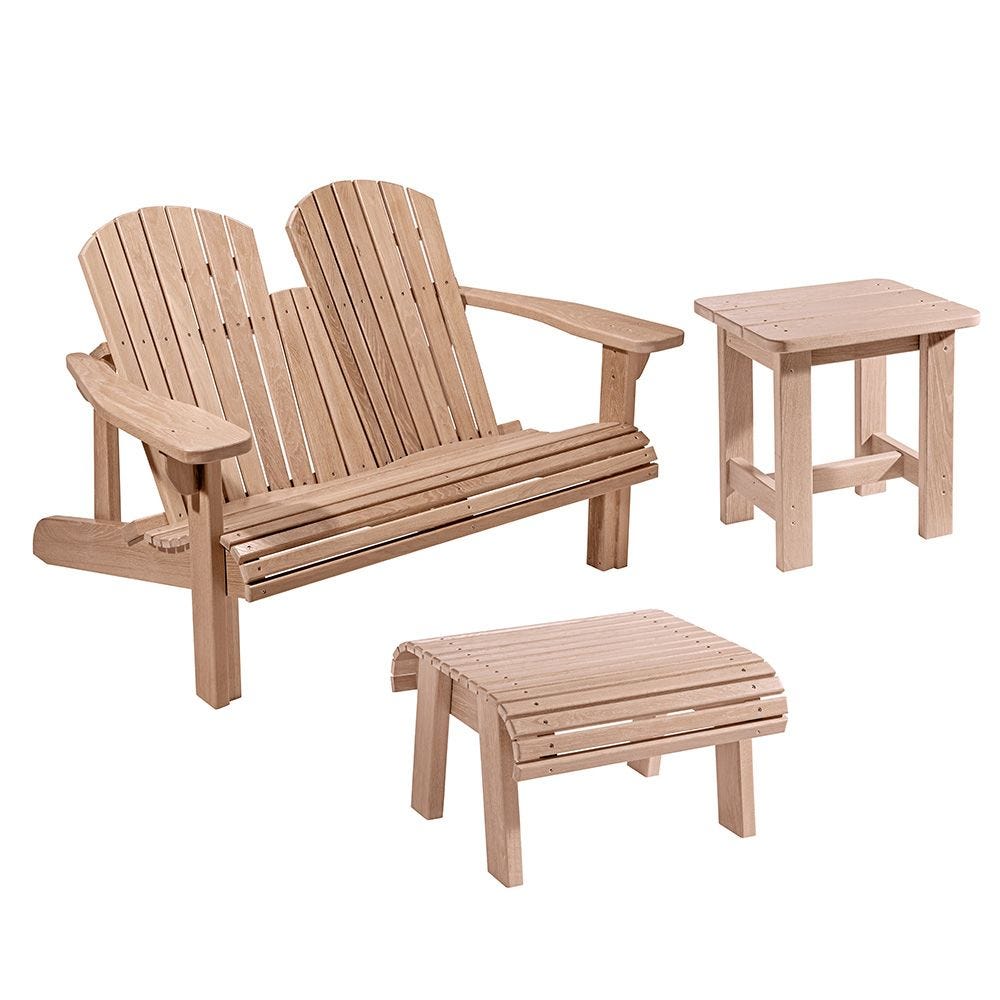 Adirondack Bench Plans And Templates With Foot Stool And Side