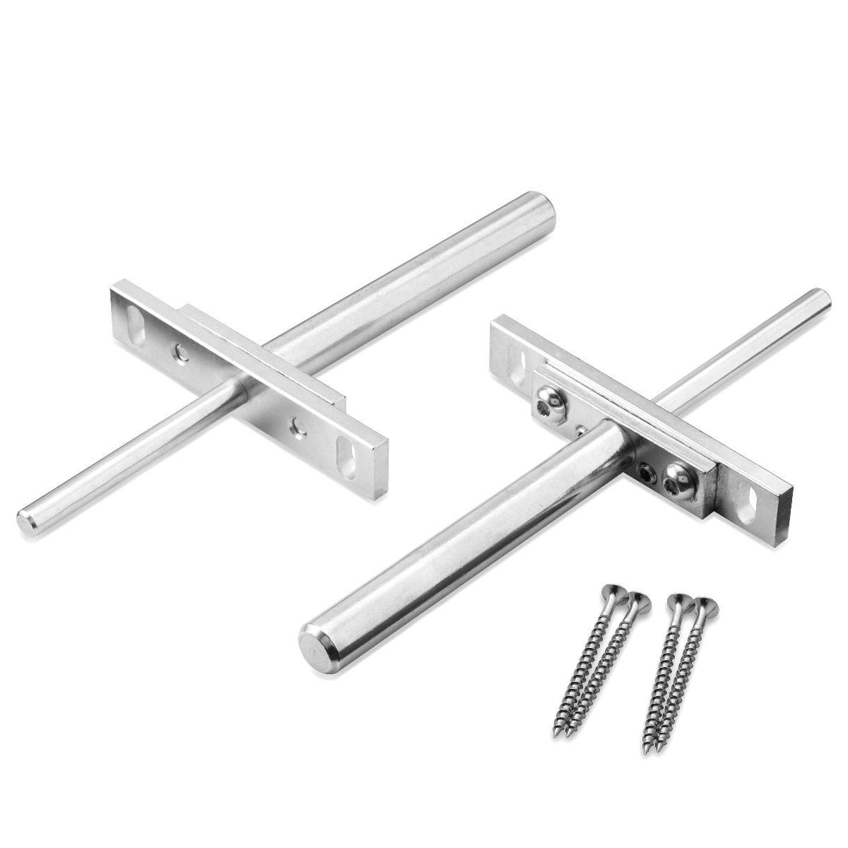 Featured image of post Suspended Shelf Hardware : I made these suspended shelves from two ivar side units and some plexiglas sheets.