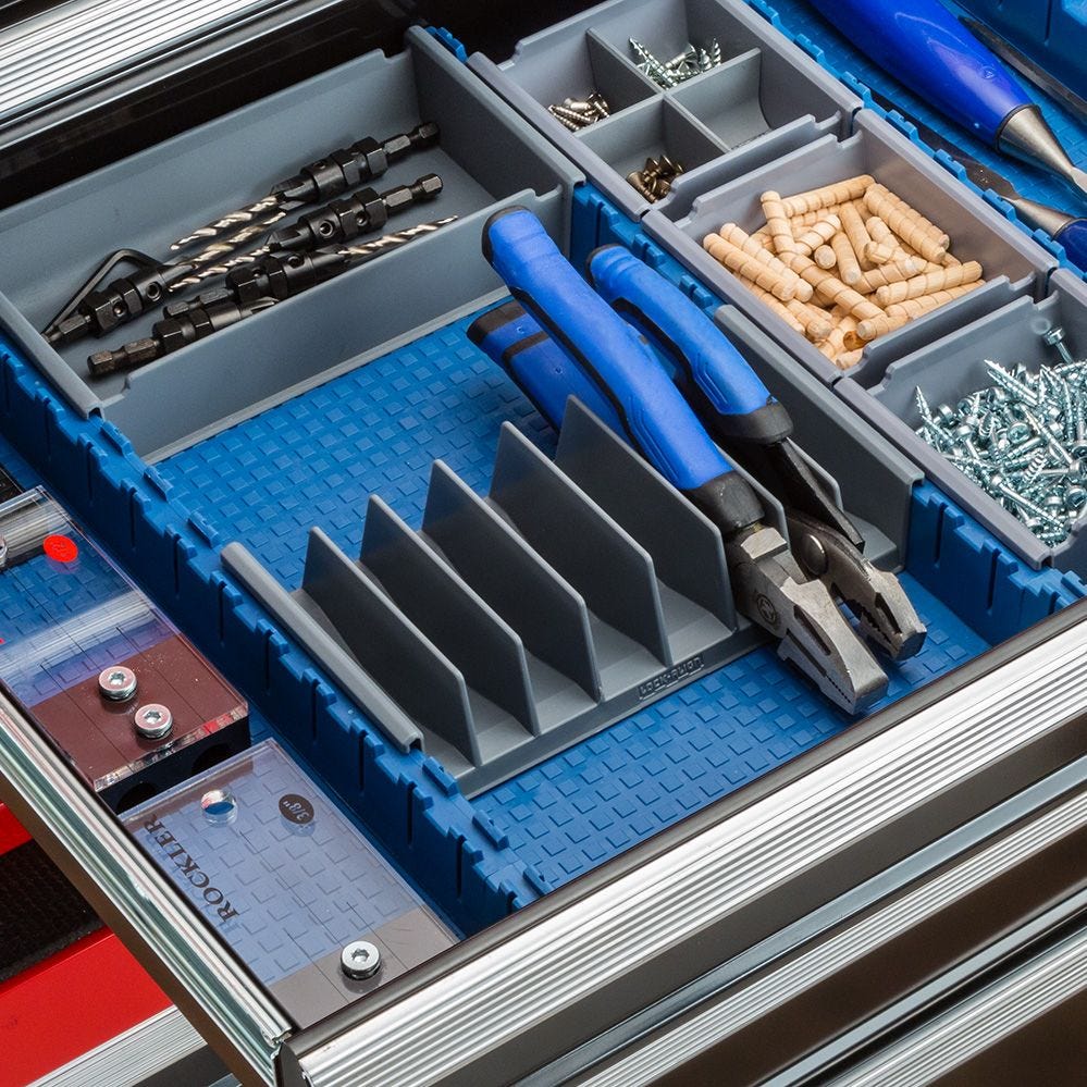 Pliers Rack Repair Tool Tray Box Organizer Holder Drawer Storage Garage 16 Slots 