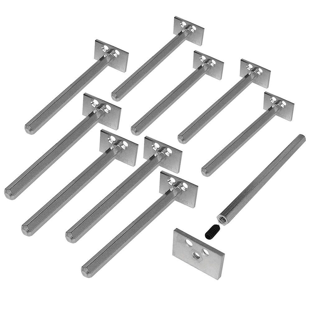 Blind Supports Floating Shelf Brackets Perfect for DIY or Custom Shelving Completely Concealable Hardware Kit for Wood Shelves Easily Mount Shelves Flush to Wall Steel