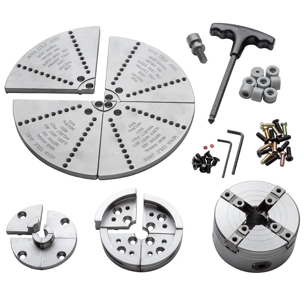 メーカー公式ショップ NOVA 23245 Supernova Chuck and Most Popular Jaw Accessory  Bundle Insert chuck requires additional Nova to fit lathe