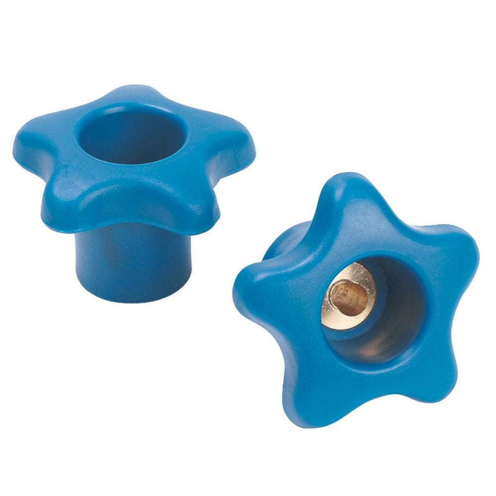 Female, 2 pcs 3/8-16 Star Clamping Knobs 