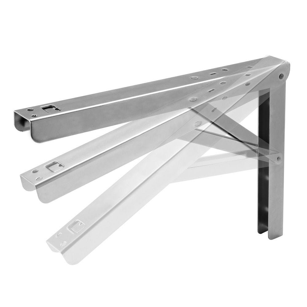 Folding Bracket 8 Inch Heavy Duty Spring Loaded Shelf Hinge DIY Table Bracket 