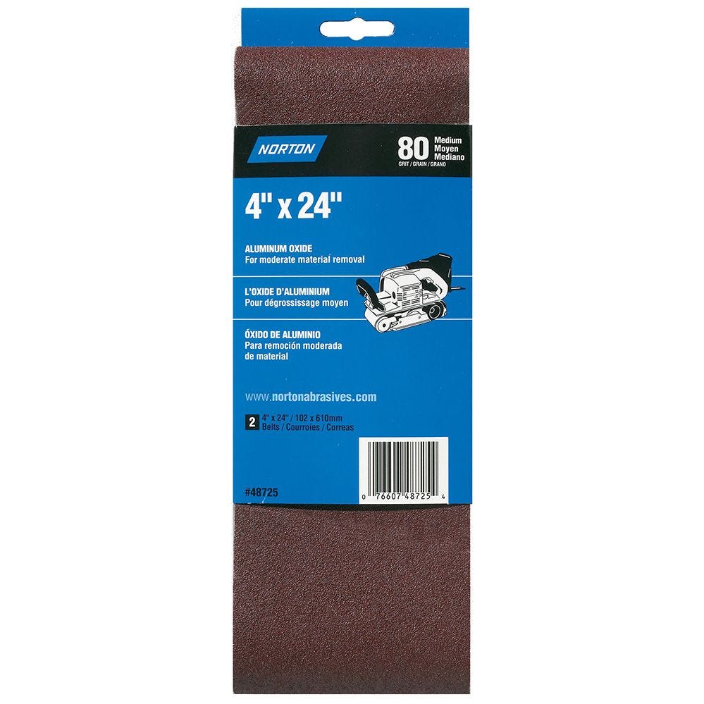 Norton 49604 3" X 18" P50 Sanding Belt 2 Count 
