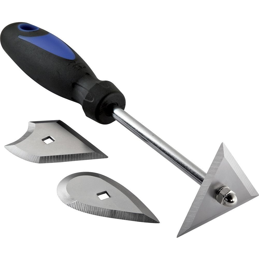ROK 3pc Reciprocating Saw Scraper Blade Set Universal Remove Glue Strip Paint 