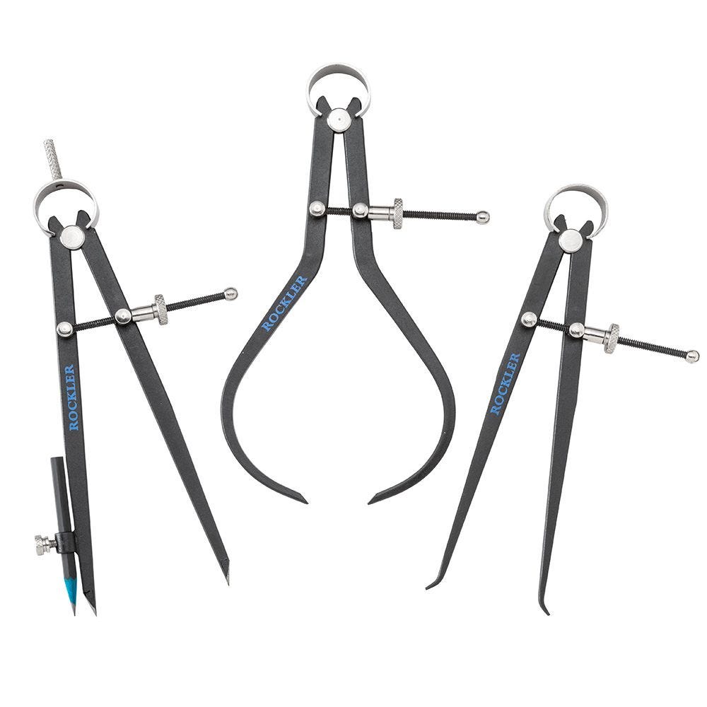 Frühling Divider Calipers Set 3pcs 6" 150mm Internal & External Neu Frühling Divider Calipers Set 3pcs 6" 150mm Internal & External Neu