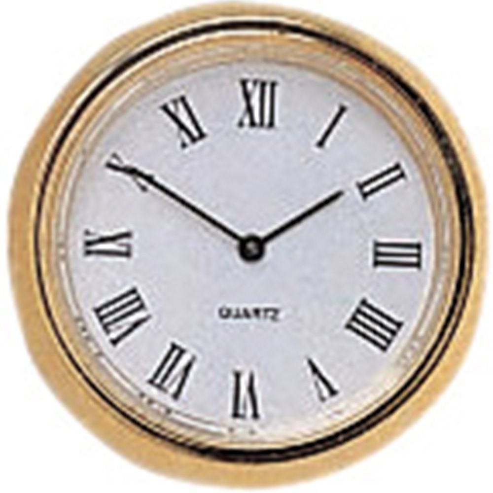 Quartz Clock Movement Kit with 3 Black Spade Hands for Dials up to 1/4 Orange County Clocks