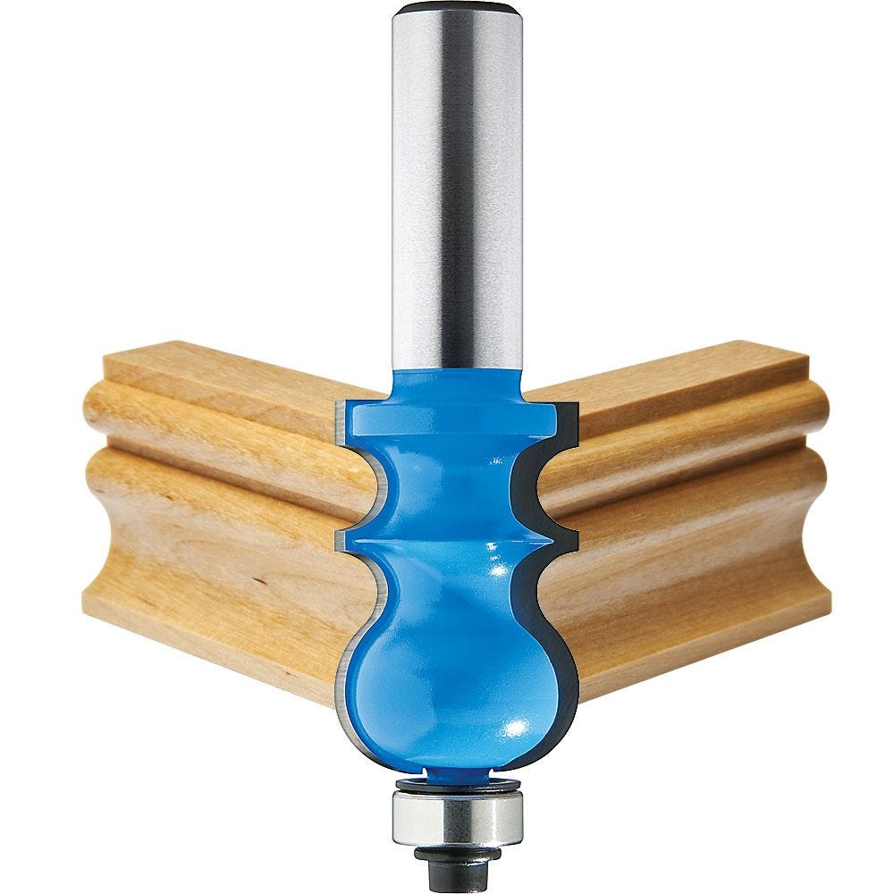 Yonico 16116 7/8" Picture Frame Molding Router Bit 1/2" Shank 