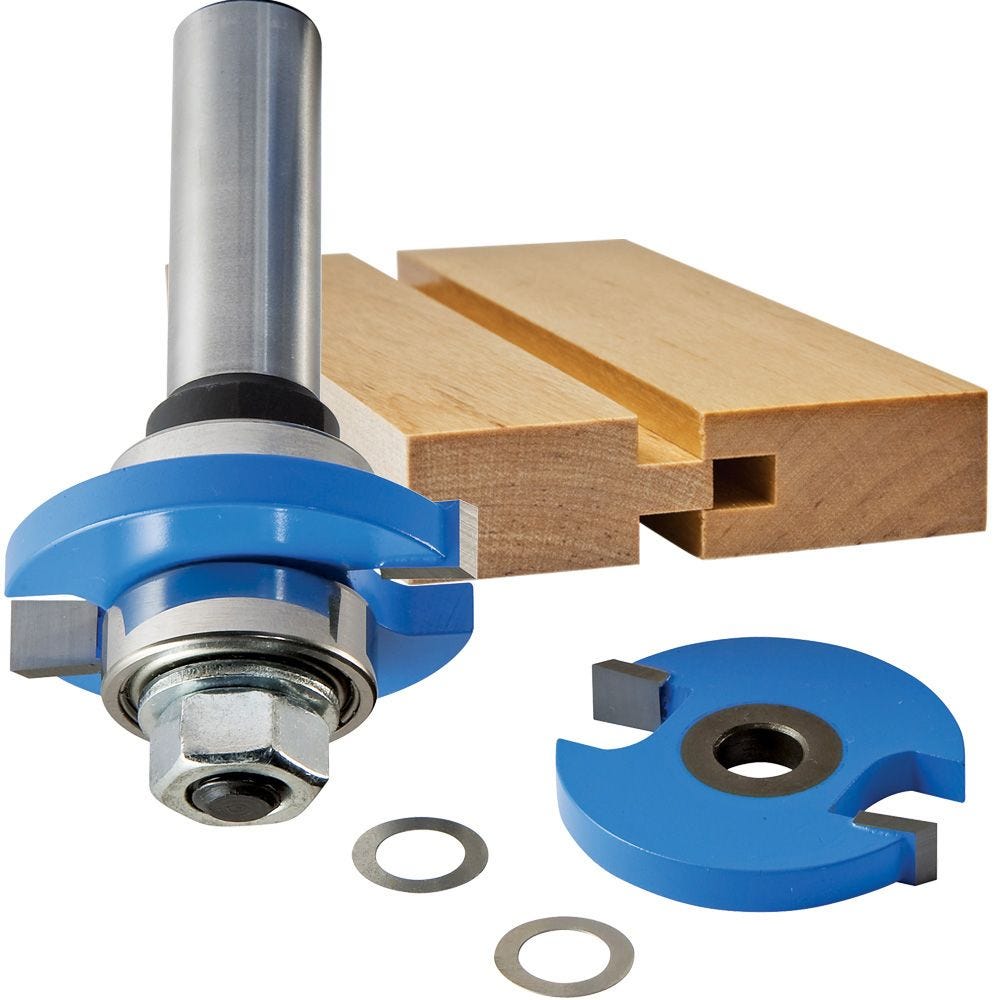 Details about   2 Packs 3/4" Shank Bit Tongue Groove Router Bit Set 1/4" T Shape Milling Cutter 