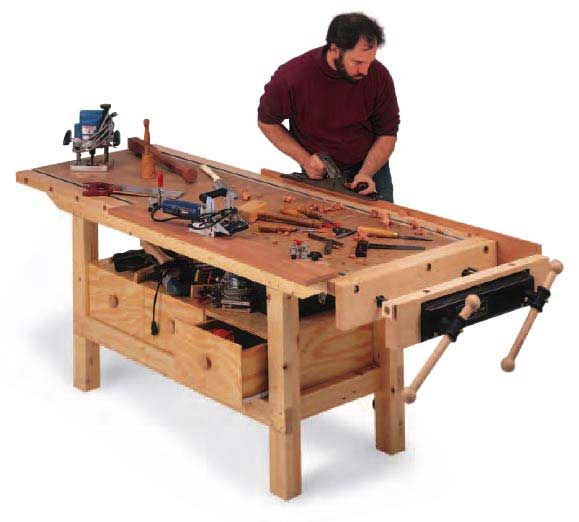 Woodworker's Workbench Plan | Rockler and Hardware