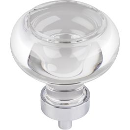 glass and chrome cabinet knobs