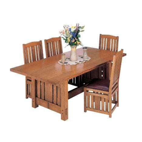 Journal Stickley Inspired Dining Table, Mission Style Dining Room Furniture Plans