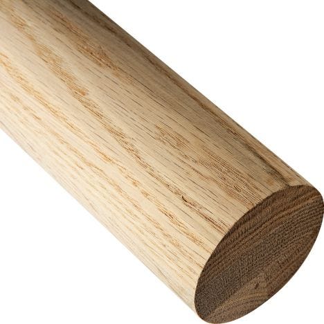 30pcs  18mm x 100mm Oak wooden dowel Rod  = 3 meters  in total 