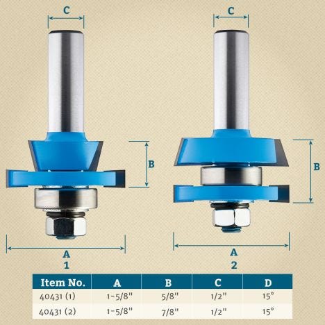 3x 1/2'' Shank Ogee Rail & Stile Raised Cutter Panel Cabinet Door Router Bit Set 
