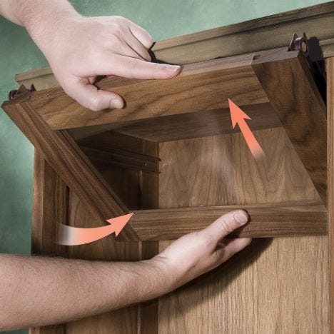 Barrister Bookcase Door Mechanism, How To Hinge A Bookcase Door