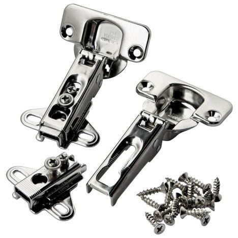 BCP 10PCS Stainless Steel Furniture Hardware Cabinet Door Butt Hinges