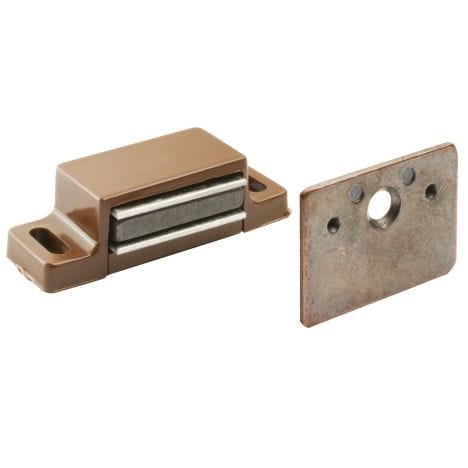 Steel Counterpiece Magnetic Catch 3-4 Kg Pull  Press Fit BROWN Cabinet Catches 