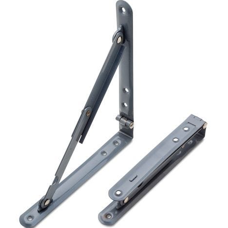 Folding Bracket 8 Inch Heavy Duty Spring Loaded Shelf Hinge DIY Table Bracket 
