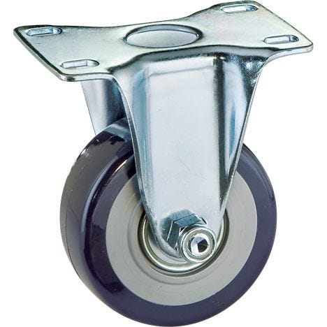 All Swivel Plate Caster Wheels with Safety Side Locking and Black Polyurethane Load Capacity D/B 750Lbs Per Caster 3inch Heavy Duty Casters T-REX CASTER P503S-2B Pack of 4 