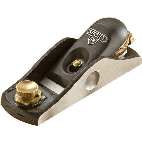Bailey Low Angle Cast Iron Base Tempered Steel Plastic Stanley Block Plane 6 in 