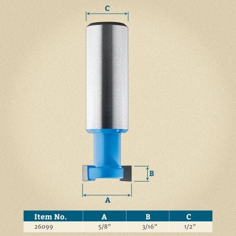 1/2'' T-Slot Cutter 1/2'' Shank Steel Handle Milling Router Bit Woodworking 