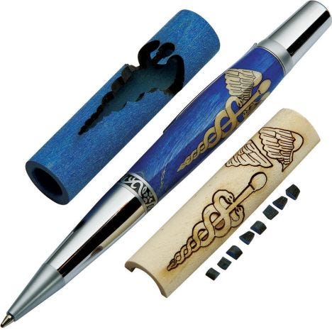 Sierra Ballpoint Pen Kit Chrome for Woodworking Project Kit Original Design Sierra Ballpoint Pen Kit 